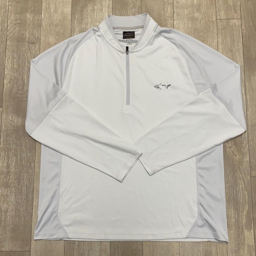 Mens Greg Norman Quarter Zip Performance Active Pullover